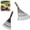 2PCS, variant on Ergonomic Small Hand Rake, Plastic Hand Garden Rake, Integrated Mini Hand Leaf Rake with Hanging Hole, Portable Small Plastic Rake for Lawn, Flower Bed, Shrub Soil Loosening ,Black