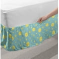 thumbnail image 2 of Night Bed Skirt, Pattern of Nursery Theme Cartoon Moon and Stars Sleep Time Illustration, Elastic Bedskirt Dust Ruffle Wrap Around for Bedding Decor, 4 Sizes, Seafoam Pastel Yellow, by Ambesonne, 2 of 2