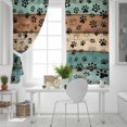 thumbnail image 5 of Fsddascl Dog Claws Blackout Curtains for Bedroom/Living Room, Thermal Insulated Kitchen Curtains, Black Cat Pets Printed Teal Brown Wood Grain Grommet Darkening Window Treatment Drapes 27.5"x39"x2, 5 of 8