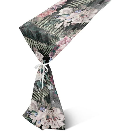 

Hyjoy Table Runner Beautiful Flowers Machine Washable Non-Slip Farmhouse Table Runners for Dinner Party Holidays Home Decor 13 x 70 Inch