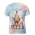 thumbnail image 2 of Happy Birthday Cute Puppy Goldendoodle with Cake Gifts Party Hat All Over Print 3D Shirt Unisex Merch Doodle Dog Lover Gifts Idea - 00029, 2 of 6