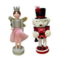 thumbnail image 3 of 2 Pieces Nutcracker Doll Christmas Nutcracker Figurine Statue Bright Wood Material for Indoor Party Table Centerpiece, 3 of 9
