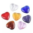 thumbnail image 2 of U8MO 10pcs 20mm Heart Shape Glossy Crystal Glass Loose Beads For Jewelry Making DIY-Deep Blue, 2 of 6