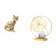 thumbnail image 5 of Figura Decorativa De Hierro Con Forma De Gato Y Hoja, Ideal Para Chimenea, Estantería, Escritorio, Dormitorio O Como Regalo., 5 of 8