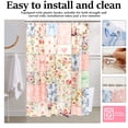 thumbnail image 5 of Dznils Floral Shower Curtain with Hooks, Farmhouse Patchwork Fabric Bathroom Curtain, Multi Floral Blue, 72" x 72", 5 of 11