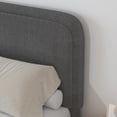 thumbnail image 6 of 4 EVER WINNER Full Size Bed Frame, Boucle Upholstered Bed Frame with Headboard, No Box Spring Required, Easy Assembly, Dark Gray, 6 of 8