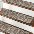thumbnail image 4 of PURE ERA Soft Stair Treads Pad Cover 8"x30" PVC Cushioned Foam Pads Mat Tape Free Easy Clean(12 Pieces,Brown Floral Prints), 4 of 11