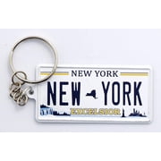New York Excelsior License Plate Aluminum Ultra-slim Rectangular Souvenir Keychain 2.5" X 1.25"x 0.06"