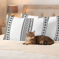 thumbnail image 3 of White Boho Outdoor Waterproof Pillow Covers, Farmhouse Simple Abstract Striped Geometric Decorative Rectangle Throw Pillowcase Sofa Cushion Sham for Patio/Couch/Chair, 20"x12" 2 Pack, 3 of 8
