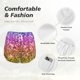 thumbnail image 4 of Balery Glitter Rainbow Pantalones cortos deportivos para mujer con forro y dos bolsillos, elásticos, para entrenamiento, gimnasio, yoga-Large, 4 of 7