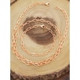 thumbnail image 2 of ELYA Jewelry Women's Adjustable Paperclip Rose Gold Plated Necklace - Medium Square - 28", 2 of 3