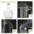thumbnail image 3 of ACDANC Olive Oil Cruet Syrup Glass Jars Salad Dressing Bottle Transparent Container Kitchen Seasoning Holder, 3 of 7