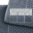 thumbnail image 5 of Great Bay Home Quick Dry Diamond Waffle 4 Piece Bath Towel Set, Chambray Blue, 5 of 7