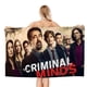 thumbnail image 1 of Mentes Criminales Toalla de playa de secado rápido con diseño temático, regalo para mujeres y niñas, ideal para cumpleaños, fans, amantes de la música, uso en la playa o al aire libre, 78 × 150 cm, 1 of 6