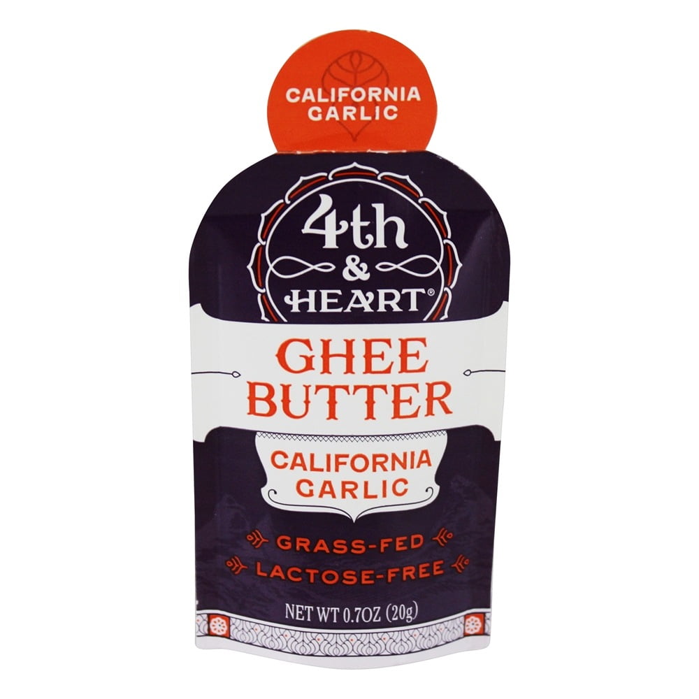 4th & Heart GrassFed Ghee Butter Packet California Garlic 0.7 oz.