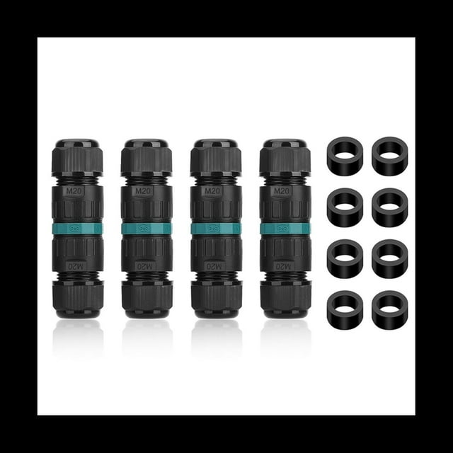 4PCS Caja de Conexiones de 3 de 2 VíAs IP68 Conector de Cable EléCtrico Impermeable para Exteriores Ø5-12 Mm