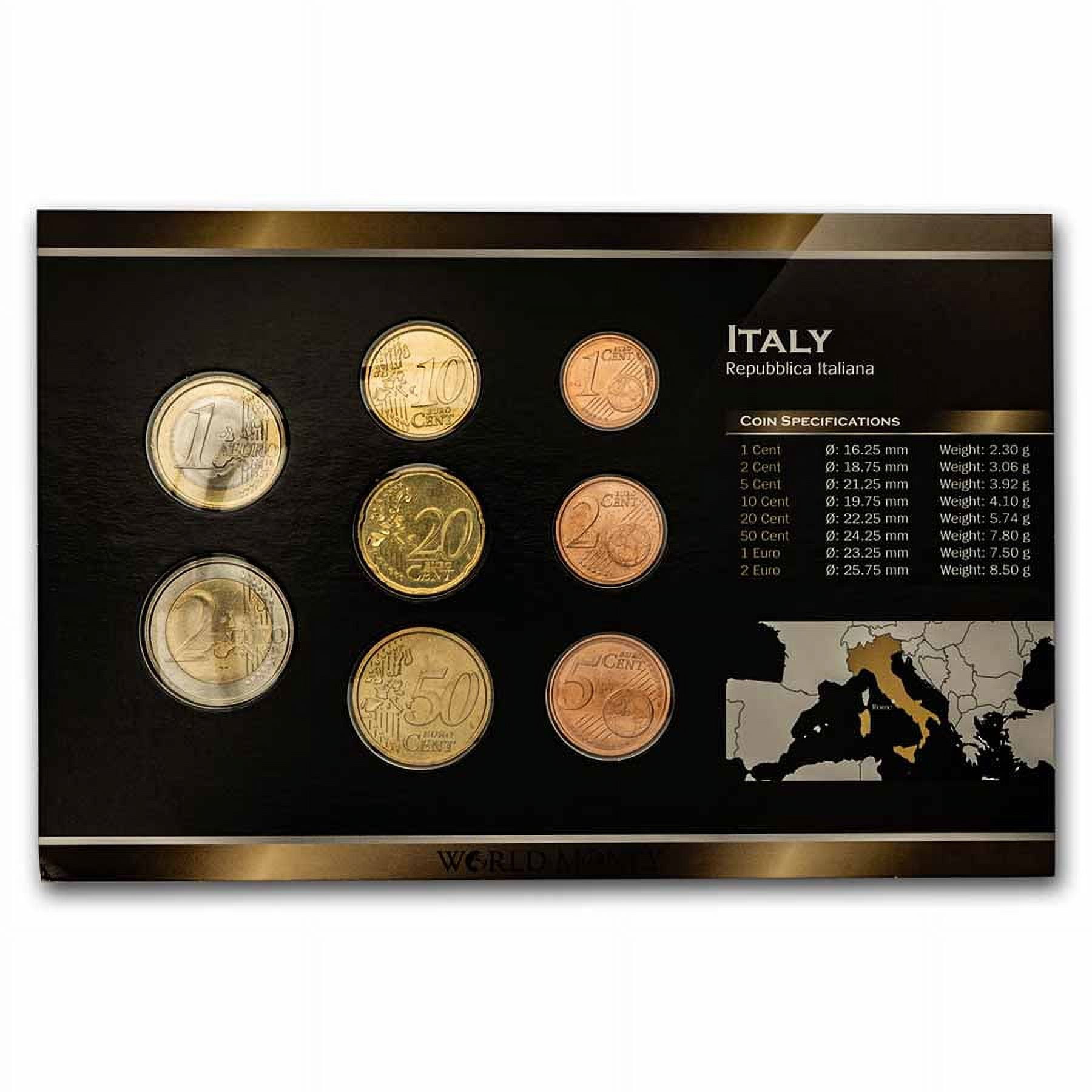 United Kingdom 2002 pattern Euro coin collection, complete