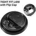 thumbnail image 4 of YANTONG 150 Pack Coffee Cup lids, Disposable Plastic Cup Lids for 10, 12, 16, 20, 24 oz Paper Cups, Hot/Cold Drinking Cup Lids, 3.54 Inches/90 mm Diameter - Black, 4 of 5