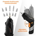 GOXAWEE Cordless Electric Screwdriver, 3.7V 2000mAh, Pivoting Handle, LED, 46pcs Bit Set