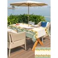 thumbnail image 5 of Outdoor Tablecloth with Umbrella Hole for Patio/Picnic/Party/Camping, Sunflowers Waterproof Table Cloth Rectangle Table Cover Washable, Spring Seasonal Botanical Blooms Flroal Plaid (52"x 70"), 5 of 8
