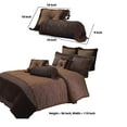 thumbnail image 5 of Benjara BM227304 Polyester Comforter Set with Paisley Pattern Design, Brown - King Size - 10 Piece, 5 of 5