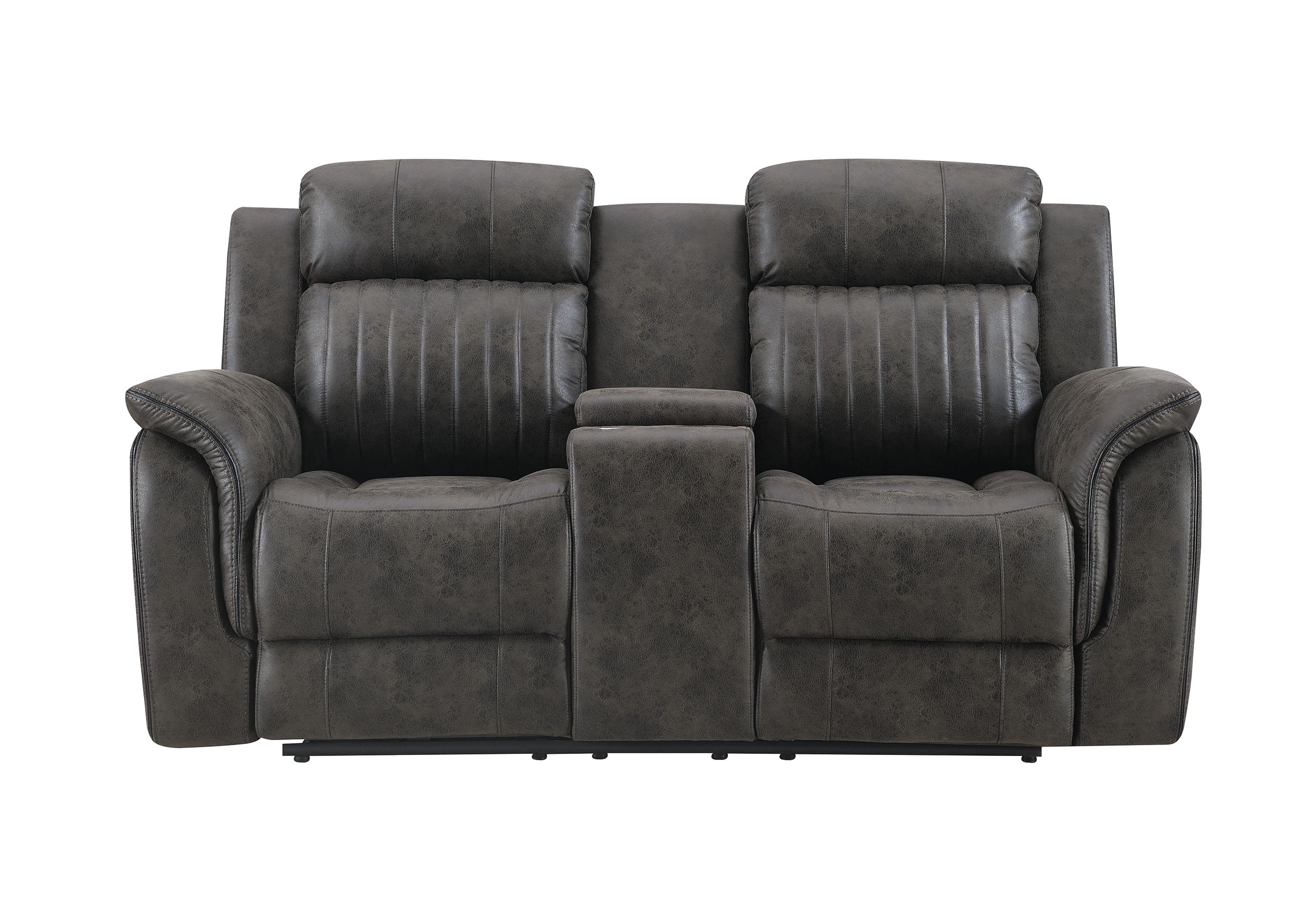 U8517 GREY RECLINING SOFA/RECLINING LOVESEAT/GLIDER RECLINER
