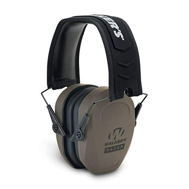 Walkers Razor Slim Passive Earmuff, Ultra Low-Profile Earcups