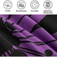thumbnail image 5 of NTBED Floral Comforter Set King 6 PCS Bed in a Bag Purple Flowers Printed on Black Botanical Bedding Sets Boho, 5 of 9
