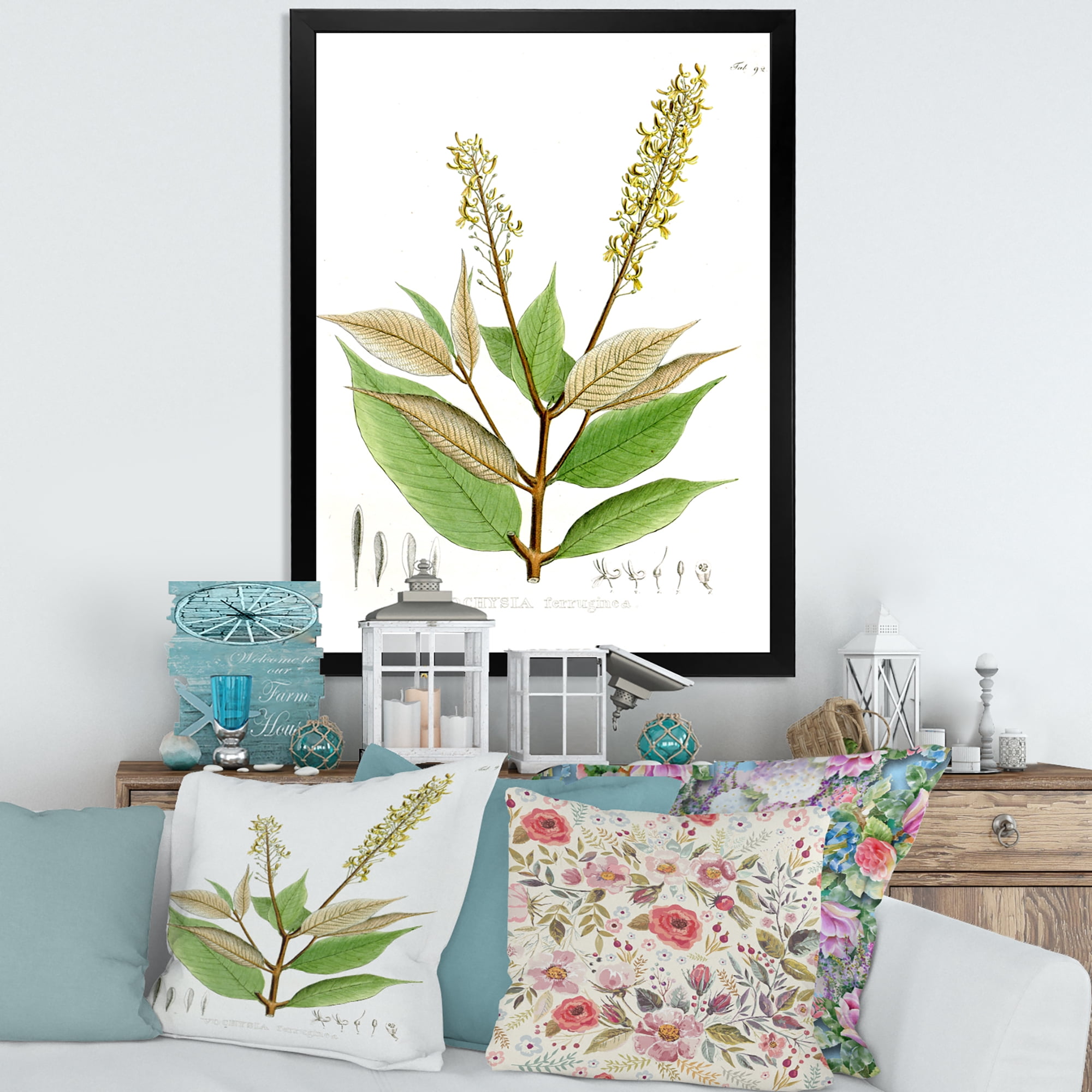 Designart 'Ancient Brazilian Plant V' Traditional Framed Art Print
