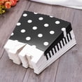 thumbnail image 4 of EeaseCA 30pcs Popcorn Carton Stripe Wave Dot Pattern Chicken Cartons Snack Container for Birthday Parties Baby Shower Graduation (Black), 4 of 7