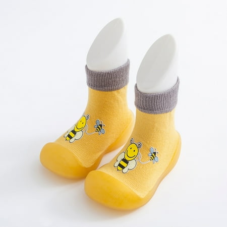 

QISIWOLE Toddler Boys Socks Breathable Kids Non-slip Cartoon Thicken Indoor Toddler Shoes clearance under 5