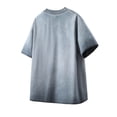 thumbnail image 6 of AHTJRT MENS Vintage Oversized Acid Wash Cotton T-Shirt Baggy Loose Streetwear Unisex Tees Blue L, 6 of 8