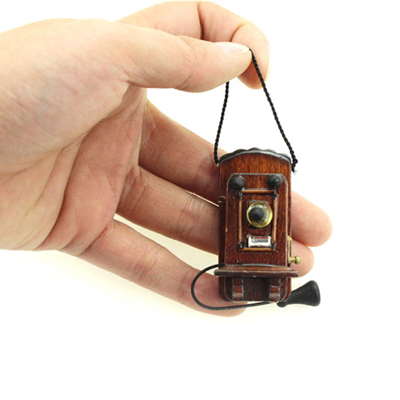 01:12 Old Style téléphone modèle Dolls House Miniature Home Decor téléphone I 