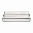 thumbnail image 3 of Veldra Black Square Fluted Glass Tray, 3 of 7