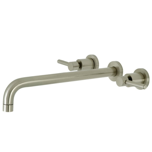 Kingston Brass KS8048DL Concord Two-Handle Wall Mount Roman Tub Faucet, Brushed Nickel