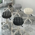 thumbnail image 6 of Aqzb Rolling Stool with Wheels Faux Leather Soft Cushion Height Adjustable 360-Degree Swivel Armless Backless Drafting Work SPA Salon Bar Cafe Home Office Stool _Clearance Swiveling Stool, 6 of 7