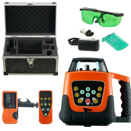KFFKFF Laser Level, 2000ft Range, 360° Self-Leveling Green Line, Adjustable 5 Speeds & 4 Angles, IP66 Water-Resistant, Remote & Manual Modes, Includes Battery