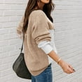 thumbnail image 6 of IROINNID Womens Sweater Round Neckline Pullover Sweater Color Block Loose Mid-Length Long Sleeve Patchwork Sweater Top, 6 of 6