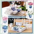 thumbnail image 4 of 4 Pcs Chinoiserie Kitchen Towels 26" x 18" Blue and White Dish Hand Towels Porcelain Tea Towels Dishcloths Kitchen Bathroom Decor Spring Holiday Housewarming Gift, 4 of 6