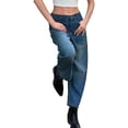 thumbnail image 4 of High Waisted Wide Leg Vintage Denim Pants Women Baggy Barrel Horseshoe Jeans, 4 of 6