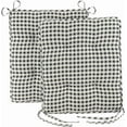 thumbnail image 4 of Klear Vu Porch Rocking Chair Cushions Set, Suitable for Living Room Rockers, Stylish Seat and Back Pads Include Non-Slip Bottom + Fabric Ties, 20" X 17" X 2”, Gingham Black, 4 of 5