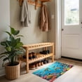 thumbnail image 5 of Marine Life Indoor Door Mat 18x30 Inch Sea Turtles Fish Coral Octopuses Jellyfish Oceans Front Door Mat Non Slip Washable Entryway Rug Low Profile Dirt Trapper Doormat for Bathroom Kitchen Bedroom, 5 of 9