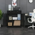 thumbnail image 5 of 2 Drawers Metal Cabinet, 36” Locking File Cabinet for Garage、Classroom and Office - Black, 5 of 11