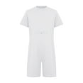 thumbnail image 3 of Haitryli Unisex Boys Girls High Waist Wide Leg Shorts One Piece Rompers Summer Playwear Casual Overalls Solid Jumpsuit White 8, 3 of 5