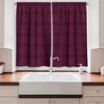 thumbnail image 2 of Ambesonne Damask Kitchen Curtains, Medieval Rococo Swirls Art, 55"x45", Maroon Dark Magenta, 2 of 3