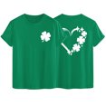 thumbnail image 1 of AherBiu Hauts de la Saint-Patrick pour Femmes Manches Courtes Imprimé Décontracté Ample Basique T-Shirts, 1 of 7