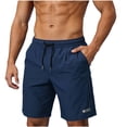 thumbnail image 3 of DDAPJ pyju Mens Quick Dry Workout Shorts Drawstring Elastic Waist Athletic Running Shorts Lightweight Stretch Gym Jogger Shorts with Pockets Navy XL, 3 of 8