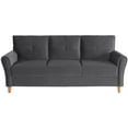 thumbnail image 5 of Lexicon Dunleith Modern Contemporary Velvet Tufted Sofa in Gray and Walnut, 5 of 7