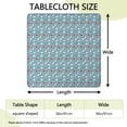 thumbnail image 2 of Light Blue Christmas Snowman Pattern Square Fitted Tablecloth with Elastic Edge,Square Table Cover,Washable Elastic Table Cover for Home Kitchen Party Decor 36"x36", 2 of 6