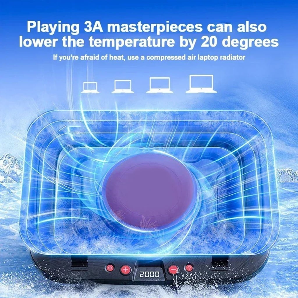 FL08 Laptop Cooling Stand 2400RPM Powerful Fan Notebook Heat Dissipation Base Enhances Optimaled Airflows and Durability